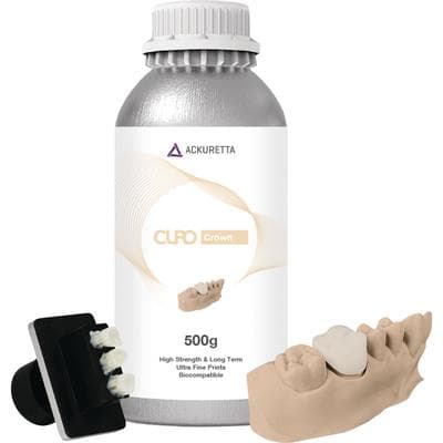 Ackuretta CURO Crown/Bridge 3D Printing Resin, A1 Shade, 500 g Bottle thumbnail 2