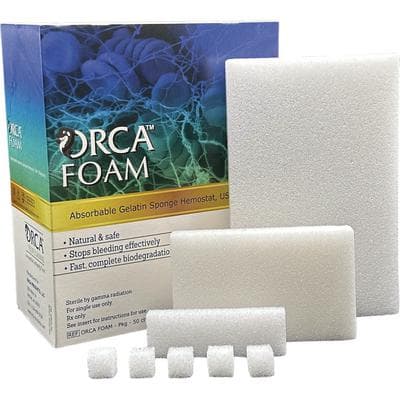 ORCA Foam Absorbable Gelatin Sponge Hemostat, Size 100, 125 x 80 x 10 mm, 2/Box, OF-100 thumbnail 12