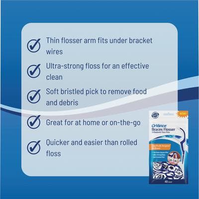 OrVance Braces Flossers Professional Pack, 50 Patient 3-Packs (150 Flossers per Bag) thumbnail 4
