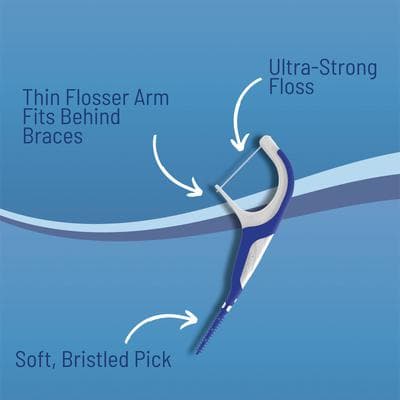 OrVance Braces Flossers Professional Pack, 50 Patient 3-Packs (150 Flossers per Bag) thumbnail 6