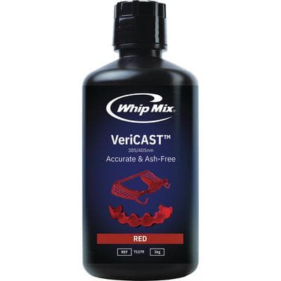 Whip Mix VeriCast OS 3D Resin Red, 1kg Bottle, #71179 thumbnail 4
