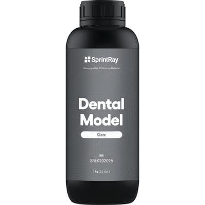 SprintRay Dental Model 3D Printing Resin, Slate, 1 kg Bottle, SRI-0202095 thumbnail 6