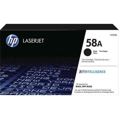 HP 58A Original LaserJet Toner Cartridge, Black, 5,000 Page Yield, CF258A - Hewlett-Packard LaserJet Pro - M404, MFP M428 - HP 58A Toner Cartridge Black, 5,000 Page Yield - Image 1