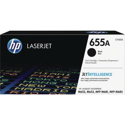 HP 655A Original LaserJet Toner Cartridge, Black (CF450A), 12,500 Page Yield - Hewlett-Packard Color LaserJet Enterprise - M652, M653, M681 and M682 - HP 655A Toner Cartridge Black, 12,500 Page Yield - Image 1