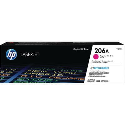 HP 206A Original LaserJet Toner Cartridge, Magenta, 1,250 Page Yield, W2113A - Color LaserJet Pro M255DW and M283FDW - HP 206A Toner Cartridge Magenta, 1,250 Page Yield - Image 1