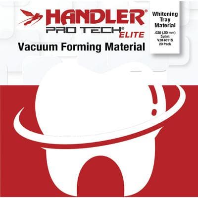 Handler Pro Tech Elite Whitening Tray Vacuum Forming Material, Hard, .020" (.50 mm), Clear, 5x5" Square Sheets, 20/Pkg, V.0140115 thumbnail 3