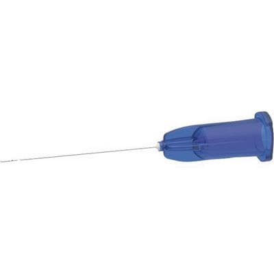 Transcodent Flexible Steel Irrigation Needles, 23 Gauge, 1" (0.6mm), Luer Lock, Blue, 40/Box, 162066 thumbnail 3