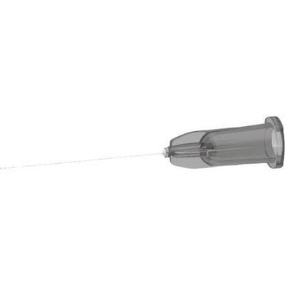 transcodent Flexible Steel Irrigation Needle, 27 Gauge, 1" (0.4mm), Luer Lock, Double-Sided Vent, Gray, 40/Box, Ref 162068 thumbnail 4