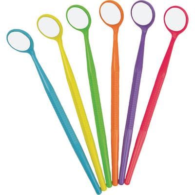 Zirc Crystal HD® #4 Mouth Mirror, Thin Grip, Vibrant Assorted Colors, 12/Pack thumbnail 7