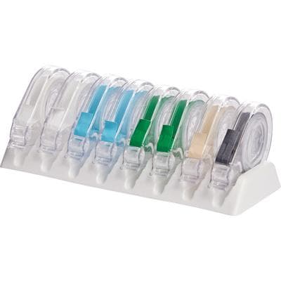 Zirc E-Z ID Tape System Classic, 8 Rolls of 3 ft x 1/4" Self-Adhesive Color-Coding Tape with Dispenser Rack, 70Z305 thumbnail 13