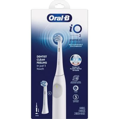 Oral-B iO Series 2 Rechargeable Electric Toothbrush, Pure White, Starter Kit with 2 Brush Heads and Charger thumbnail 10