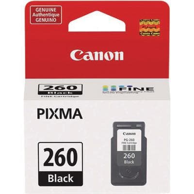 Canon PG-260 Black Ink Cartridge, Original Inkjet, 750 Page Yield, 1/Pkg, CNMPG260 - Canon Pixma TS5320 Original Inkjet Ink Cartridges, 1/Pkg - Black Ink, 750 Page Yield - Image 1