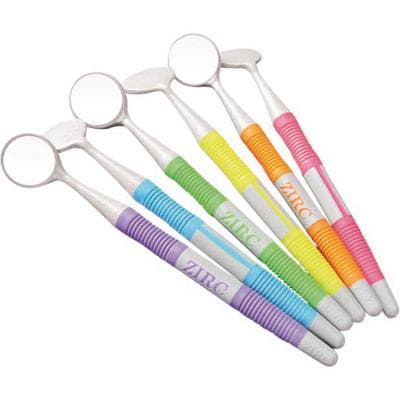 Zirc Crystal HD Soft Grip Mouth Mirror, #4, Assorted Vibrant, 12/Pk, 50Z363-NEON thumbnail 8