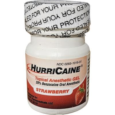 HurriCaine Topical Anesthetic Gel, 20% Benzocaine, Strawberry, 1 oz Jar, 0283-1016-31 thumbnail 7