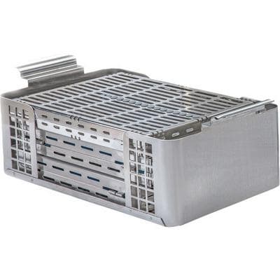 L&R Manufacturing 310 Ultrasonic Cleaner Easy Access Stainless Steel Cassette Rack, Holds 3 Large or 6 Small Cassettes, Autoclavable thumbnail 3