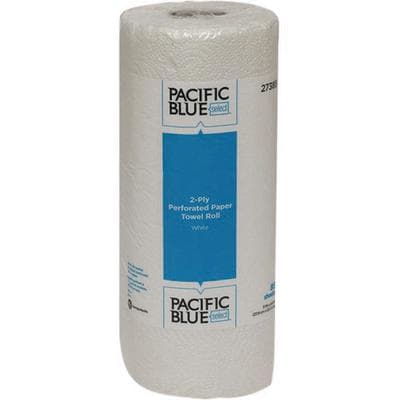 Pacific Blue Perforated Roll Towels, 8-13/16" x 11", White, 85 Sheets/Roll, 30 Rolls/Carton, GPC 27385RL - Pacific Blue Perforated Roll Towels - 30/Carton, 85 Sheets/Roll - Image 1