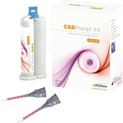C&B Prompt Temporary Crown & Bridge Material, 1:1 Self-Curing, Shade A2, 76g Cartridge with 15 Mixing Tips, PD-121 thumbnail 8