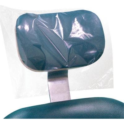 Pac-Dent Disposable Headrest Cover, Clear Plastic, 11" x 9.5" x 2", Box of 250 thumbnail 3