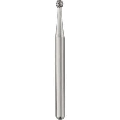 Patterson® Disposable Diamond Bur, FG, Medium Grit, Blue Ring, Round, 1.2 mm Diameter x 1.1 mm Length, 25/Pkg, #801-012M - Patterson® Disposable Diamonds – FG, Medium, Blue, Round, 25/Pkg - # 801-012M, 1.2 mm Diameter 1.1 mm Length - Image 1