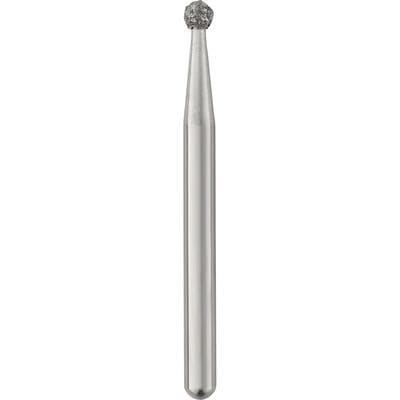 Patterson® Disposable Diamond Bur, FG, Medium Grit, Blue Ring, Round, 1.6 mm Diameter, 1.5 mm Length, 25/Pkg, #801-016M - Patterson® Disposable Diamonds – FG, Medium, Blue, Round, 25/Pkg - # 801-016M, 1.6 mm Diameter, 1.5 mm Length - Image 1