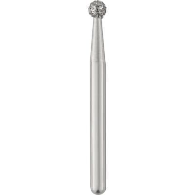 Patterson® Disposable Diamond Bur, FG, Medium Grit, Round, Blue Ring, 1.8 mm Diameter, 1.7 mm Length, 25/Pkg, #801-018M - Patterson® Disposable Diamonds – FG, Medium, Blue, Round, 25/Pkg - # 801-018M, 1.8 mm Diameter, 1.7 mm Length - Image 1