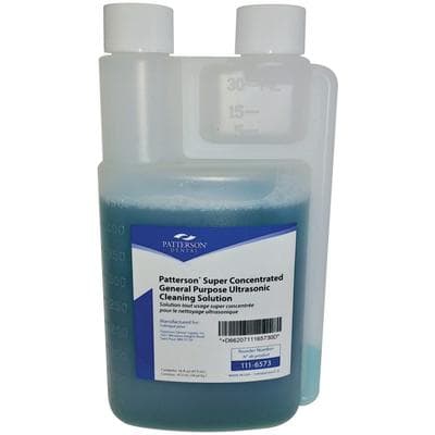 Patterson® Super Concentrated Ultrasonic Cleaning Solution, General Purpose, Blue, 16 oz Bottle - Patterson® Super Concentrated Ultrasonic Cleaning Solutions – General Purpose Solution, Blue, 16 oz Bottle - Patterson® Super Concentrated Ultrasonic Cleaning Solutions – General Purpose Solution, Blue, 16 oz Bottle - Image 1