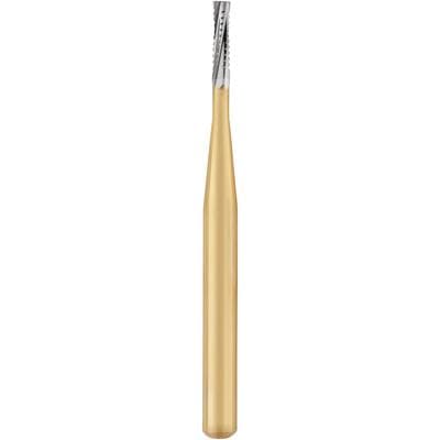 SS White Great White Gold Carbide Bur, Sterile, FG Straight Fissure Cross Cut, #556 (GW556), 25/Roll thumbnail 5
