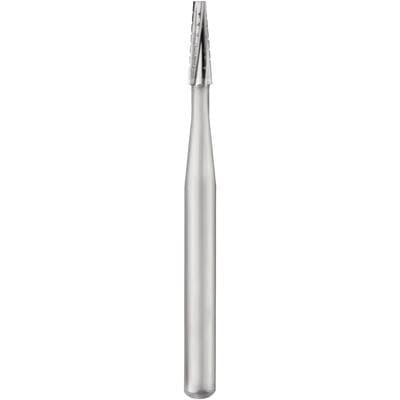 SS White Sterile Carbide Bur, FG, Tapered Fissure Flat End Plain, #701, 100/Pkg thumbnail 4
