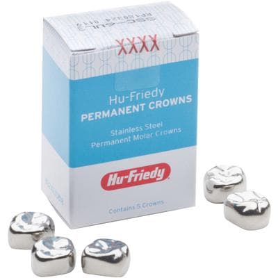 Hu-Friedy Stainless Steel Permanent Molar Crown, Lower Right #7, Size 6LR7, Refill Pack of 5 (SSC-6LR7) thumbnail 4