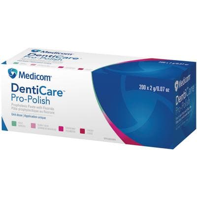 DentiCare Pro-Polish Prophy Paste with Fluoride, Medium Grit, Mint, Unit Dose Cups, 2 g, 200/Box, 10047-MMUN thumbnail 10