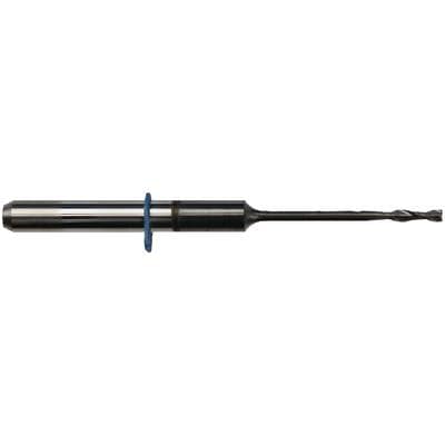 vhf Zirconia Milling Cylindric Double Tooth Cutter, Diamond Coated, 1.2 mm Diameter, 35 mm Length, ID #1031 thumbnail 2