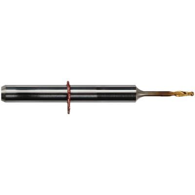 VHF Double Tooth Radius Cutter for CoCr & Titanium, 32 mm Length, 1.0 mm Diameter, Coated, ID #1037 thumbnail 2