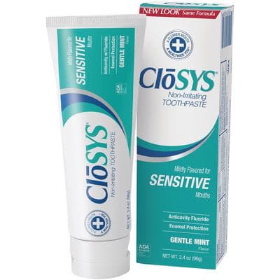 CloSYS Non-Irritating Sensitive Fluoride Toothpaste, Gentle Mint, 3.4 oz Tube, 24/Box, 1C-34-24F thumbnail 8