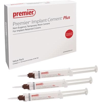 Premier Implant Cement Plus, White, Value Pack (3 x 5 mL Automix Syringes + 25 Tips), #3001556 thumbnail 14