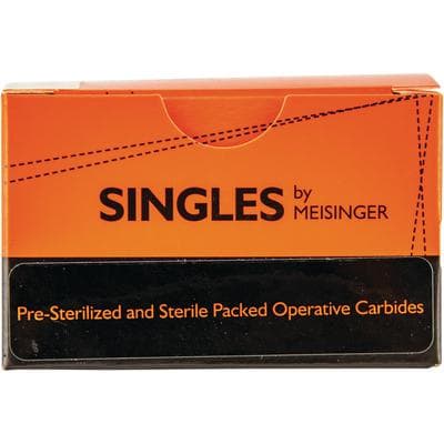Meisinger Singles Sterile Carbide Bur, FG, Round, #1/2, 0.06 mm Head Diameter, 25/Pkg - Singles Sterile Carbide Burs – FG, Round, 25/Pkg - # 1/2, 0.06 mm Diameter - Image 1