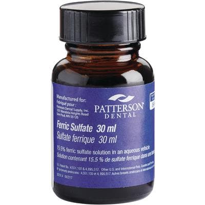 Patterson® Ferric Sulfate 15.5% Retraction Liquid, 30 ml Bottle - Patterson® Ferric Sulfate 15.5% Retraction Liquid - Patterson® Ferric Sulfate 15.5% - Image 1