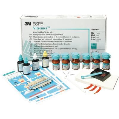 3M Vitremer Core Buildup/Restorative PEDO Trial Kit, Glass Ionomer, Triple Cure, 5g Powder, 2.5ml Liquid, 2ml Primer, 2ml Finishing Gloss, 3303MPP thumbnail 11