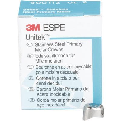 3M Unitek Stainless Steel Primary Molar Crown, Upper Left First Molar, Size 2 (UL2), 5/Box, 900112 thumbnail 16