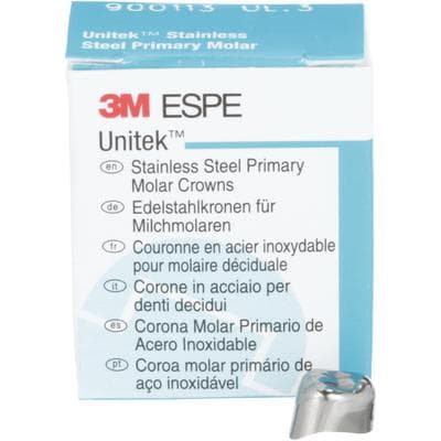 3M Unitek Stainless Steel Primary Molar Crown, Upper Left First Molar, Size 3 (UL3), 5/Box, 900113 thumbnail 15