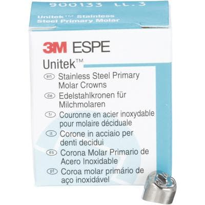 3M Unitek Stainless Steel Primary Molar Crowns, Lower Left First Molar, Size 3 (LL3), 5/Box, 900133 thumbnail 15