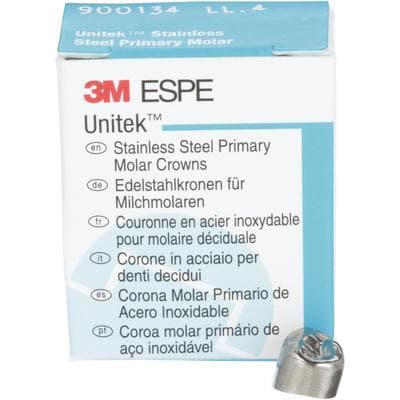 3M Unitek Stainless Steel Primary Molar Crowns, Lower Left First Molar, Size 4 (LL4), 5/Box, 900134 thumbnail 16