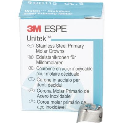 3M Unitek Stainless Steel Primary Molar Crowns, Upper Left First Molar, Size 5 (UL5), 5/Box, 900115 thumbnail 15