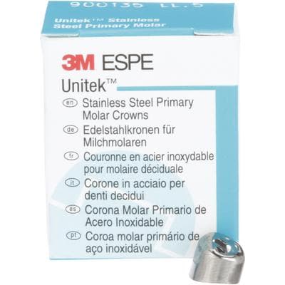 3M Unitek Stainless Steel Primary Molar Crowns, Lower Left First Molar, Size 5 (LL5), 5/Box, 900135 thumbnail 15