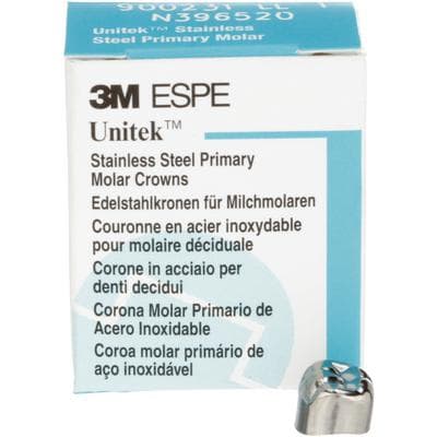 3M Unitek Stainless Steel Primary Molar Crowns, Lower Left Second Primary Molar, Size 1 (LL1), 5/Box, 900231 thumbnail 15