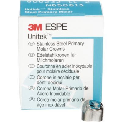 3M Unitek Stainless Steel Primary Molar Crowns, Lower Left Second Primary Molar, Size 2 (LL2), 5/Bx, 900232 thumbnail 15