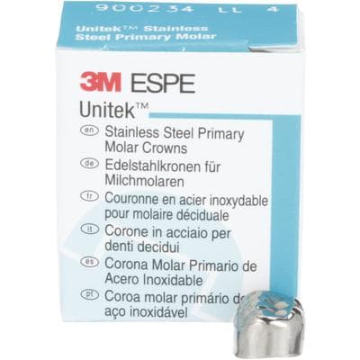 3M Unitek Stainless Steel Primary Molar Crowns, Lower Left Second Primary Molar, Size 4 (LL4), 5/Box, 900234 thumbnail 16