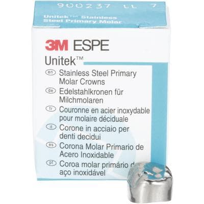 3M Unitek Stainless Steel Primary Molar Crowns, Lower Left Second Primary Molar, Size 7 (LL7), 5/Box, 900237 thumbnail 15