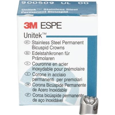 3M Unitek Stainless Steel Permanent Crown, Upper Left First Bicuspid, Size 00, 5/Bx, 900509 thumbnail 14