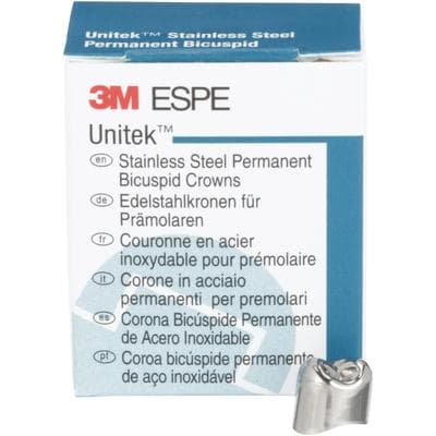 3M Unitek Stainless Steel Permanent Bicuspid Crown, Upper Right First Bicuspid, Size 0, 5/Bx, 900520 thumbnail 14