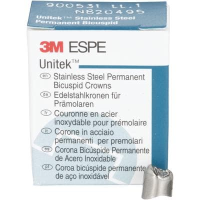 3M Unitek Permanent Stainless Steel Crown, Lower Left First Bicuspid, Size 1 (1LL), 5/Box, 900531 thumbnail 15